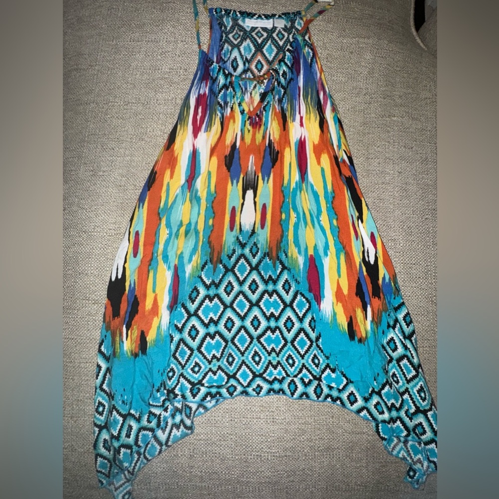 Tribal print sleeveless tunic